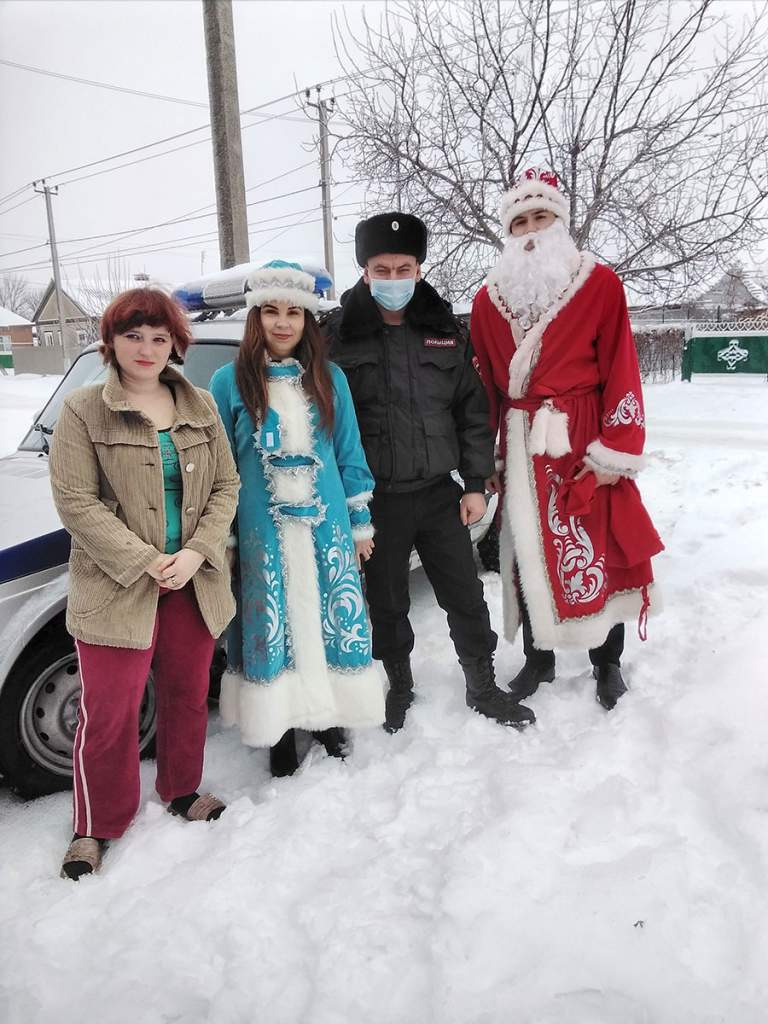«Полицейский Дед Мороз» поздравил целинских ребят с праздником